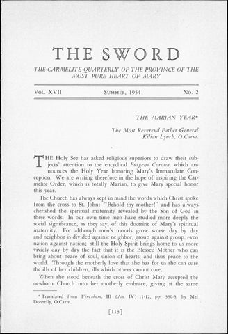 The Sword, Vol. 17, No. 2 - Summer 1954