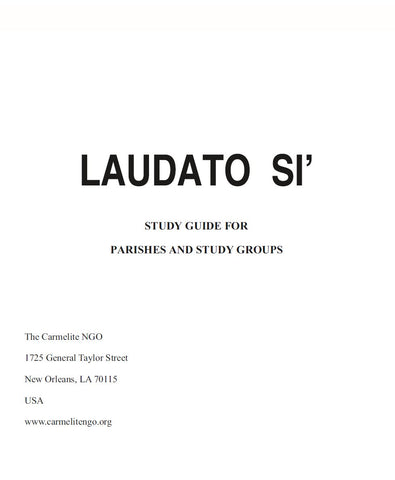Carmelite NGO Study Guide on Laudato Si' - English